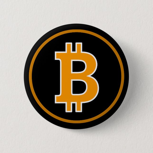 Bitcoin Logo Symbol Cryptocurrency Crypto Button (Front)