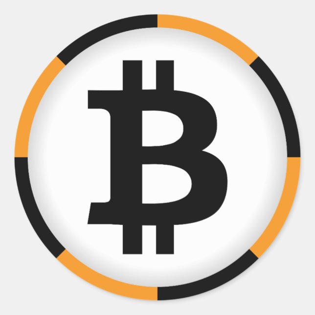 Bitcoin Logo Symbole Cryptomonnaie Sticker Crypto (Devant)