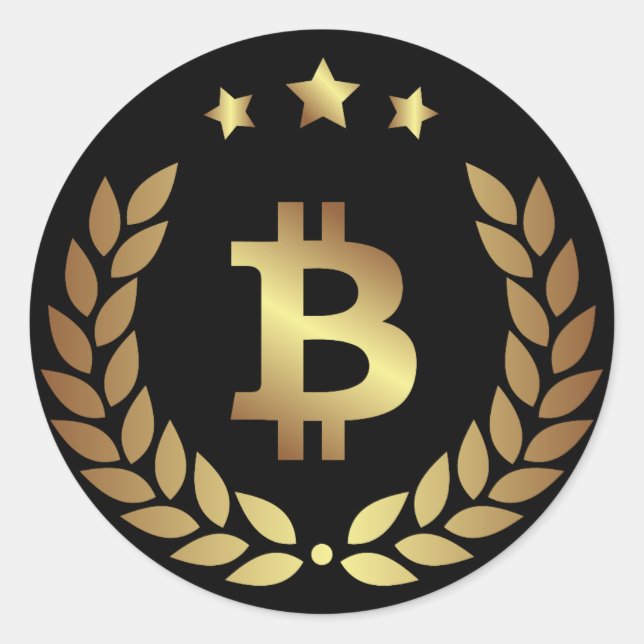 Bitcoin Logo Symbole Cryptomonnaie Sticker Crypto (Devant)