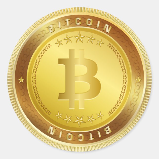 Bitcoin Logo Symbole Cryptomonnaie Sticker Crypto (Devant)