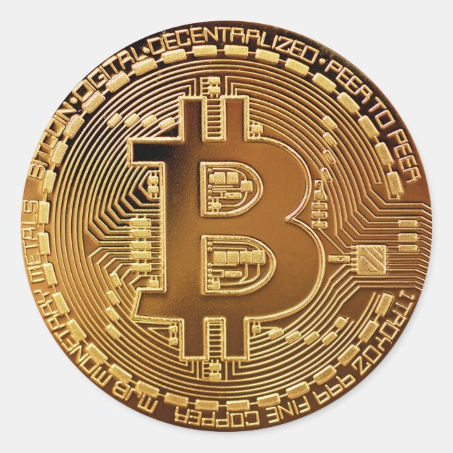 Bitcoin Logo Symbole Cryptomonnaie Sticker Crypto (Devant)