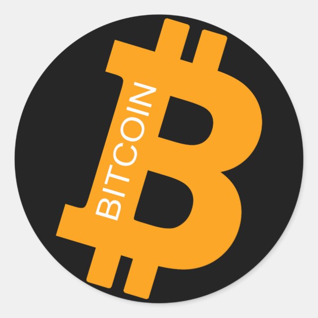 Bitcoin Logo Symbole Cryptomonnaie Sticker Crypto (Devant)