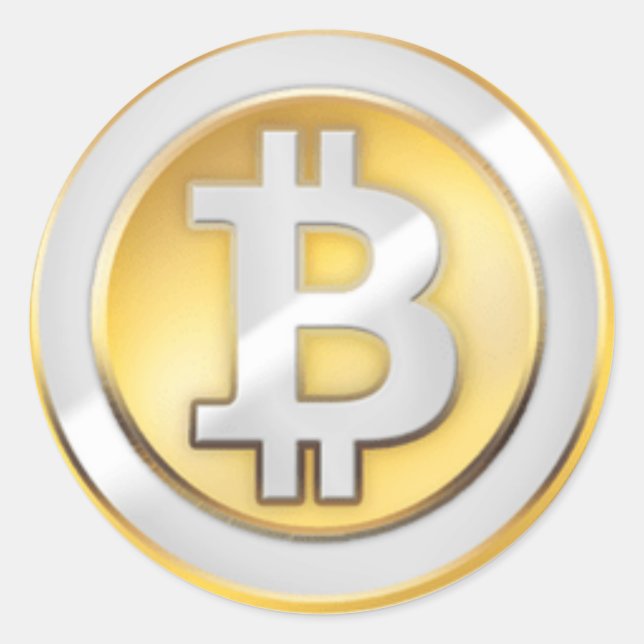 Bitcoin Logo Symbole Cryptomonnaie Sticker Crypto (Devant)