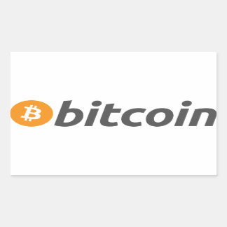 Bitcoin logo + text sticker