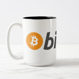 Bitcoin logo Two-Tone coffee mug