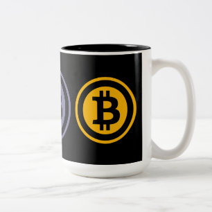 Bitcoin logo Two-Tone coffee mug
