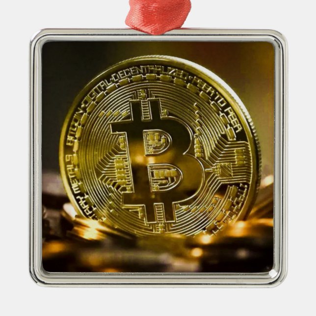 bitcoin metal ornament (Front)
