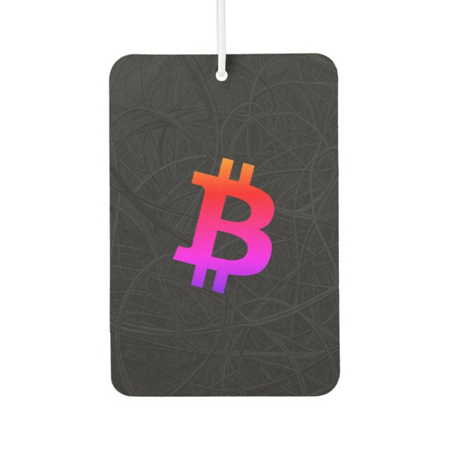 Bitcoin Miami Neuron Black Air Freshener (Front)