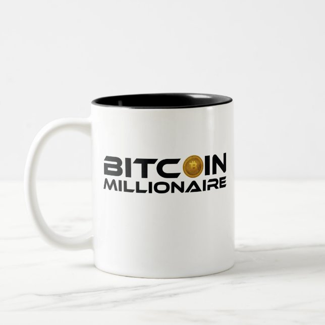 Bitcoin Millionaire Crypto Ethereum Investor Two-Tone Coffee Mug (Left)