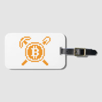 Bitcoin Miner BTC 8-Bit | Luggage Tag