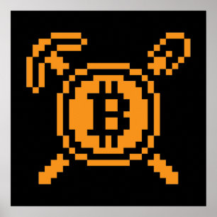 Bitcoin Miner BTC 8-Bit   Poster