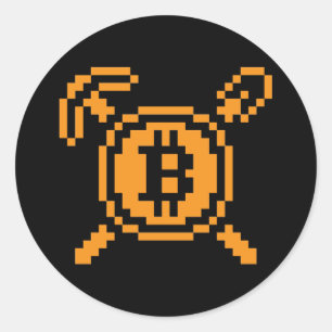 Bitcoin Miner BTC 8-Bit   Sticker