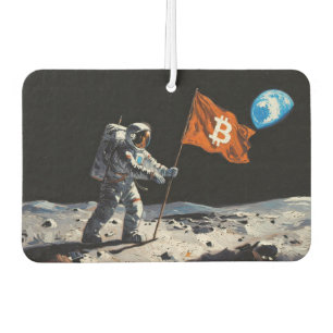 "Bitcoin Moon" Oil Painting #1 Air Freshener