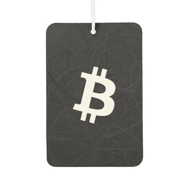 Bitcoin Neuron Black Air Freshener (Front)