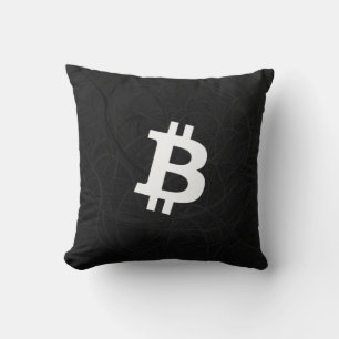 Bitcoin Neuron Black Throw Pillow