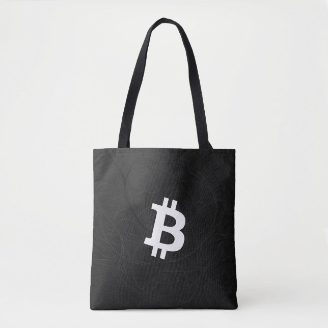 Bitcoin Neuron Black Tote Bag (Front)