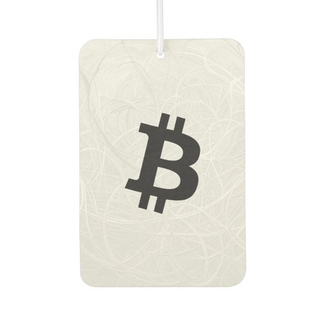Bitcoin Neuron White Air Freshener (Front)