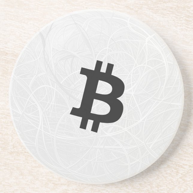 Bitcoin Neuron White Coaster (Front)