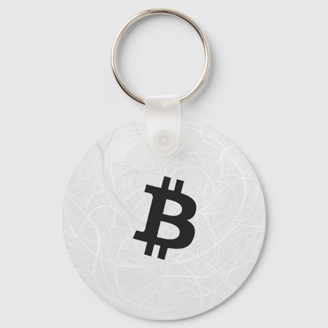 Bitcoin Neuron White Keychain (Front)