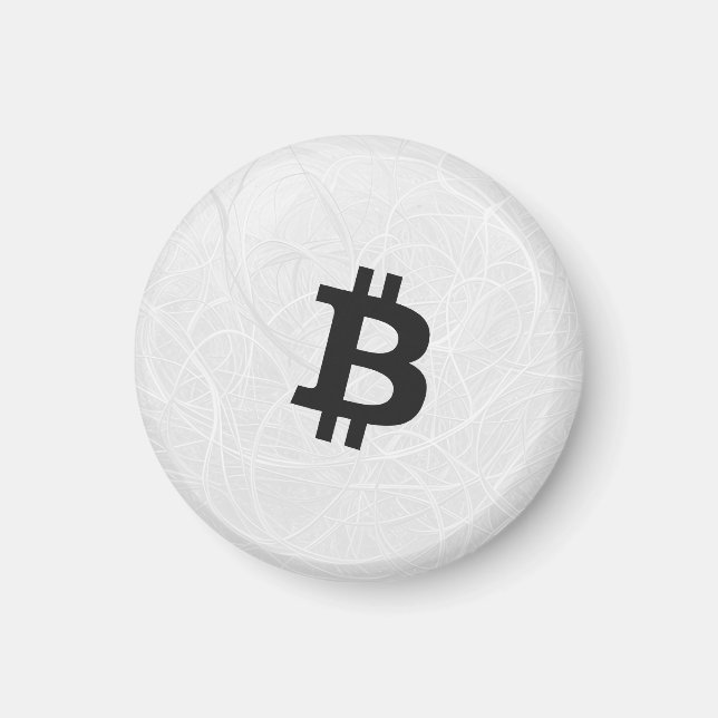 Bitcoin Neuron White Magnet (Front)