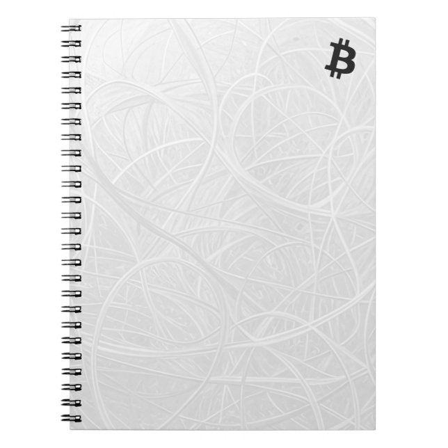 Bitcoin Neuron White Notebook (Front)