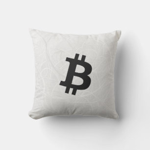 Bitcoin Neuron White Throw Pillow