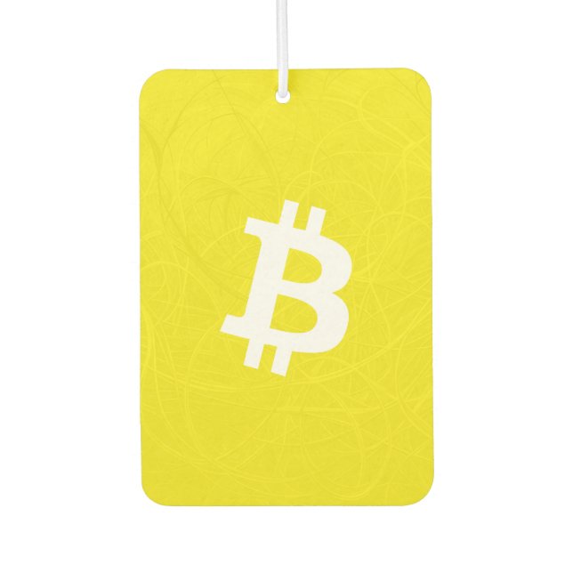Bitcoin Neuron Yellow Air Freshener (Front)