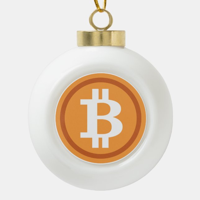 Bitcoin Noël Arbre de Noël Ornement Vacances en Cr (Devant)