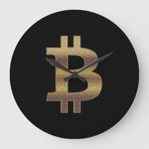 Bitcoin noir La Boca Horloge murale
