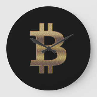 Bitcoin noir La Boca Horloge murale