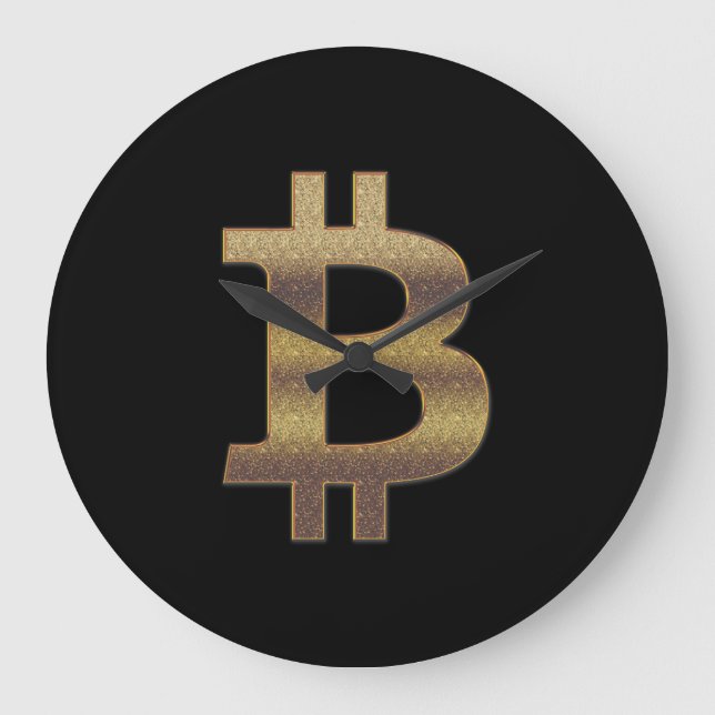 Bitcoin noir La Boca Horloge murale (Recto)