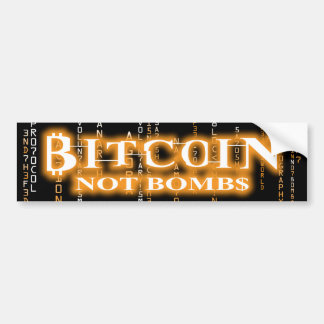 Bitcoin Not Bombs - Crypto Bumper Sticker