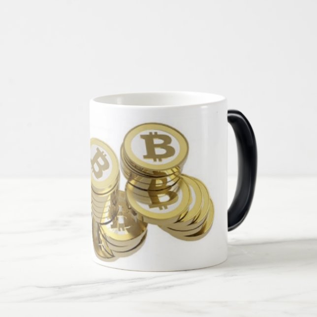 Bitcoin or Cryptomonnaie Morpher Mug Café (Devant droit)