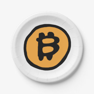 bitcoin  paper plate