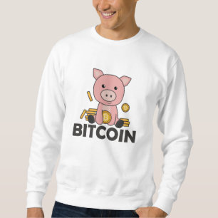 Bitcoin Piggy Bank Hodl Coins Hold Digital Sweatshirt