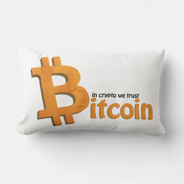 Bitcoin pillow - in crypto we trust (Front)