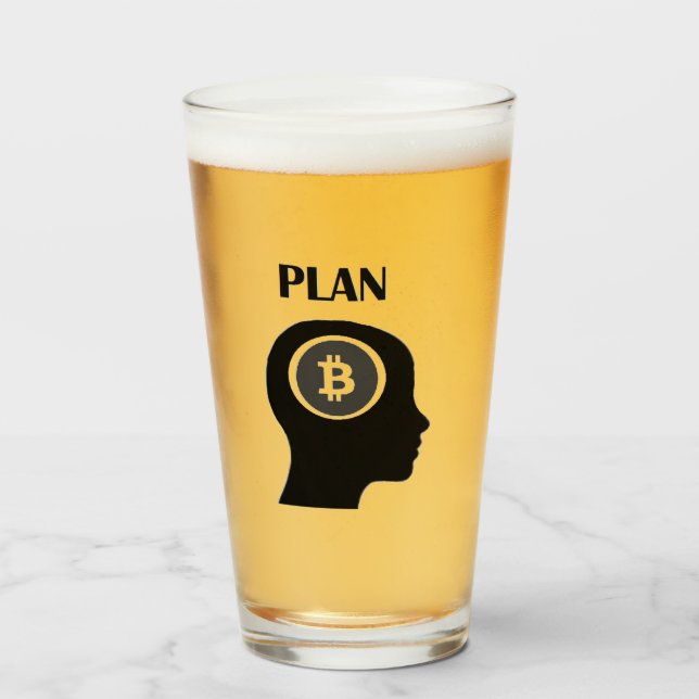 Bitcoin Pint Glass (Back Filled)