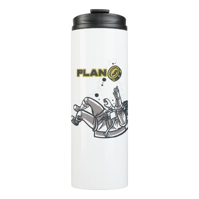 Bitcoin Plan B Astronaut Design Thermal Tumbler (Front)