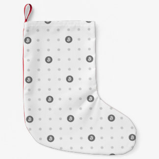 Bitcoin Polka Dots Christmas Stocking (Small)