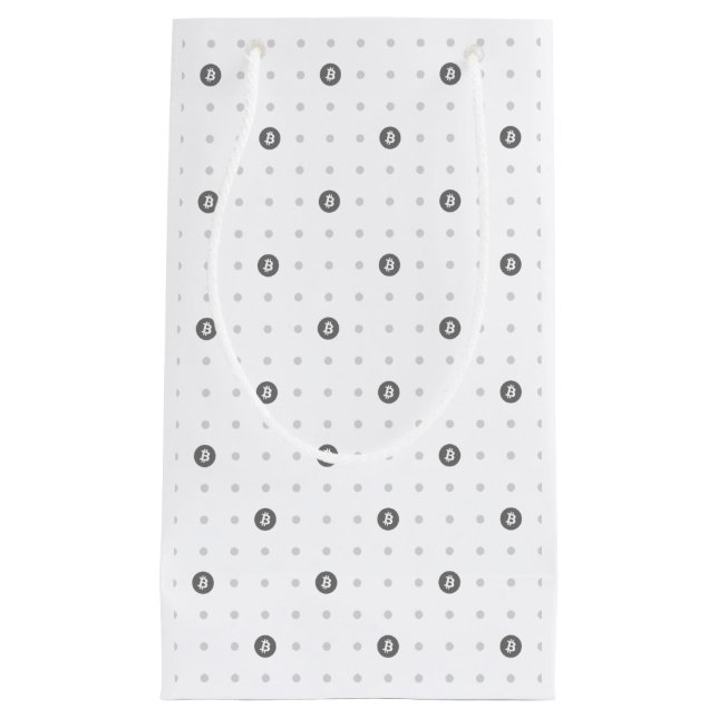 Bitcoin Polka Dots Gift Bag (Small)  (Front)