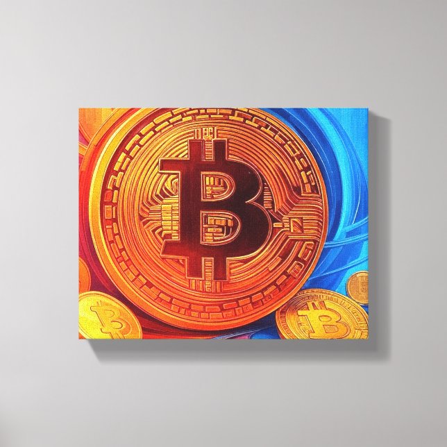 Bitcoin Poster Canvas Print (Front)
