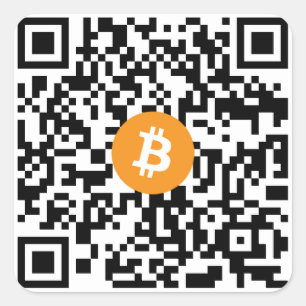 Bitcoin QR Code Petit Sticker (feuille de 20)