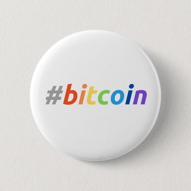 Bitcoin Rainbow 2 Inch Round Button (Front)
