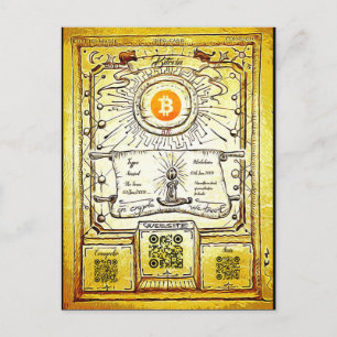 Bitcoin Reference (with space for your QR) 2 Invitation Postcard
