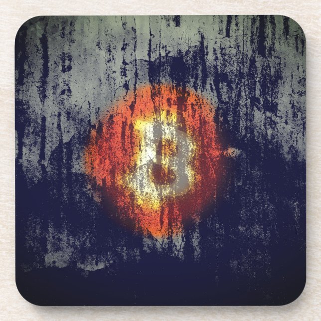 Bitcoin Resilient Art Coaster (Front)
