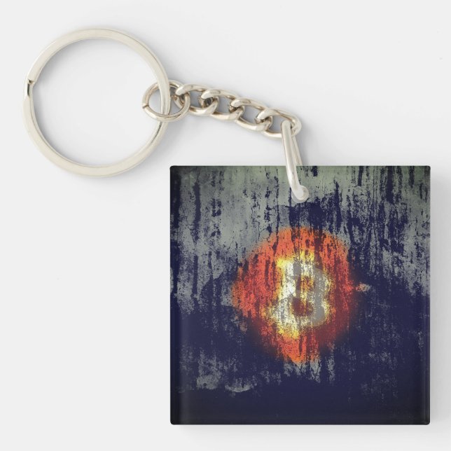 Bitcoin Resilient Art Keychain (Front)