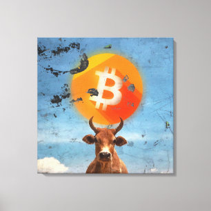 Bitcoin Resilient Bull (HD) Canvas Print