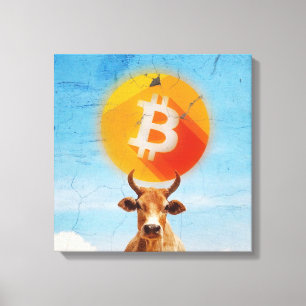 Bitcoin Resilient Bull (Vibrant HD) Canvas Print