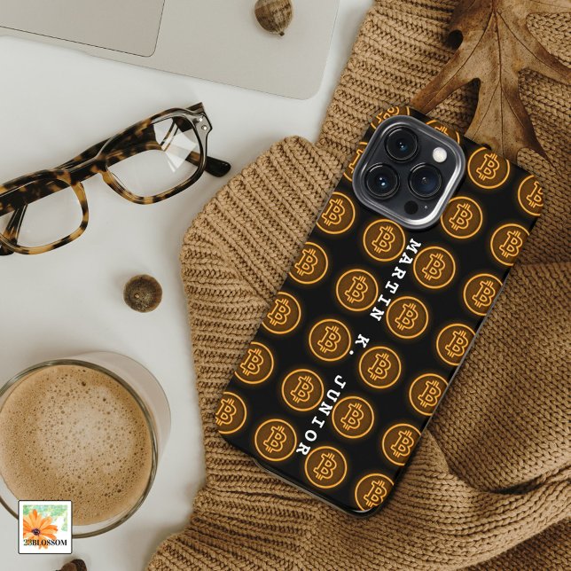 bitcoin RETRO led signs CRYPTO personalized gift iPhone Case (Creator Uploaded)