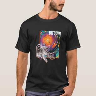 Bitcoin Retro Space 80 S Crypto Cryptocurrency Btc T-Shirt